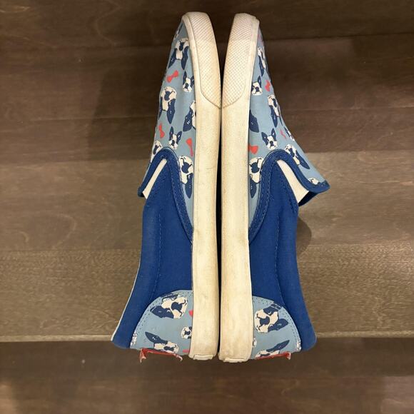Bucketfeet Shoes Mens Size 8 The Perfect Gentleman Boston Terrier Slip On Canvas - Picture 8 of 10